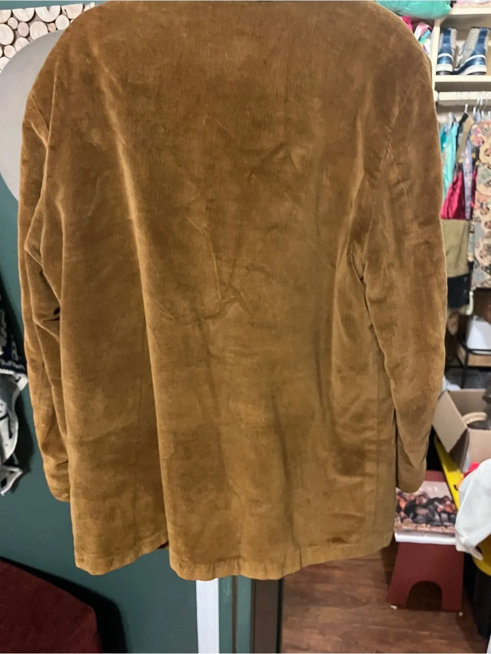 William Barry Men's Tan/Brown Corduroy Sherpa Jacket
